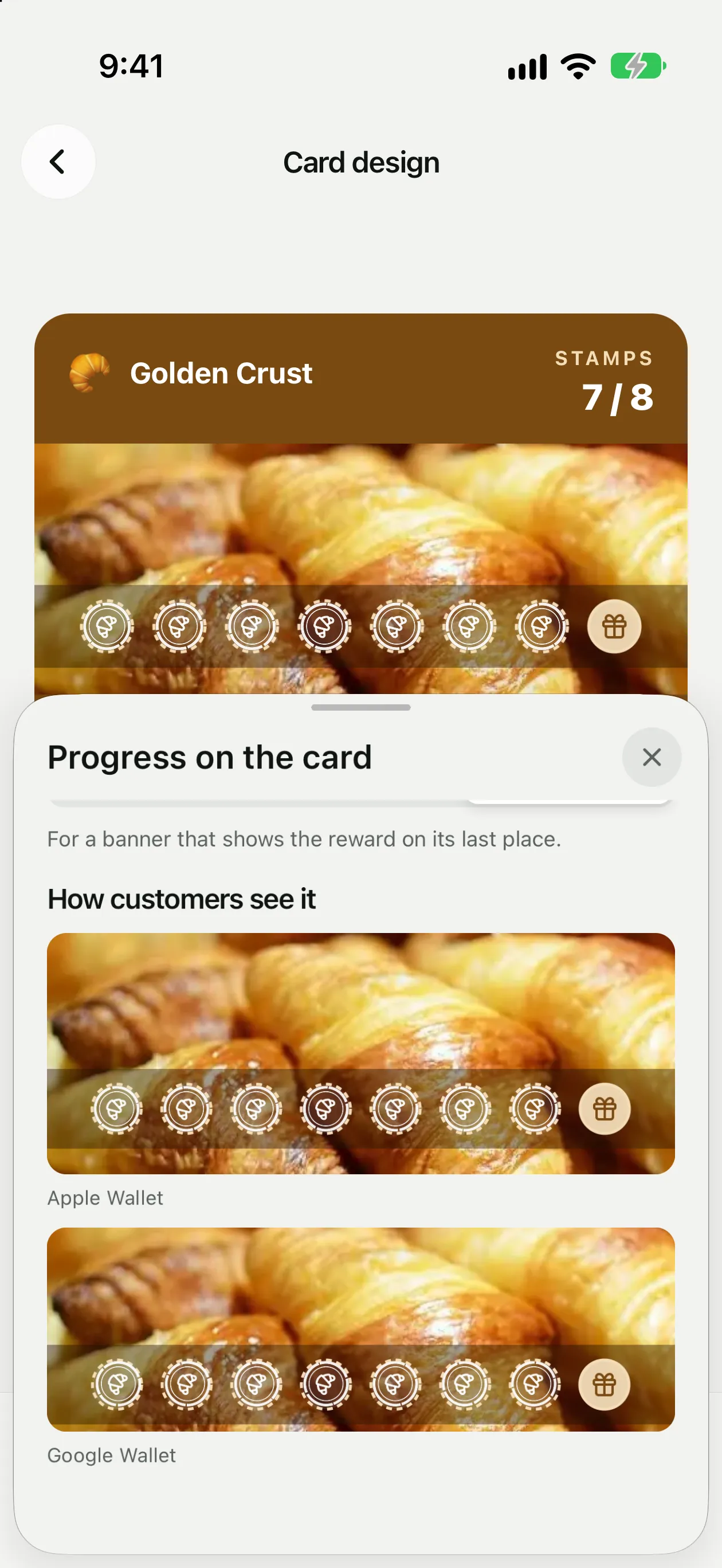 How customers see it in Apple Wallet and Google Wallet